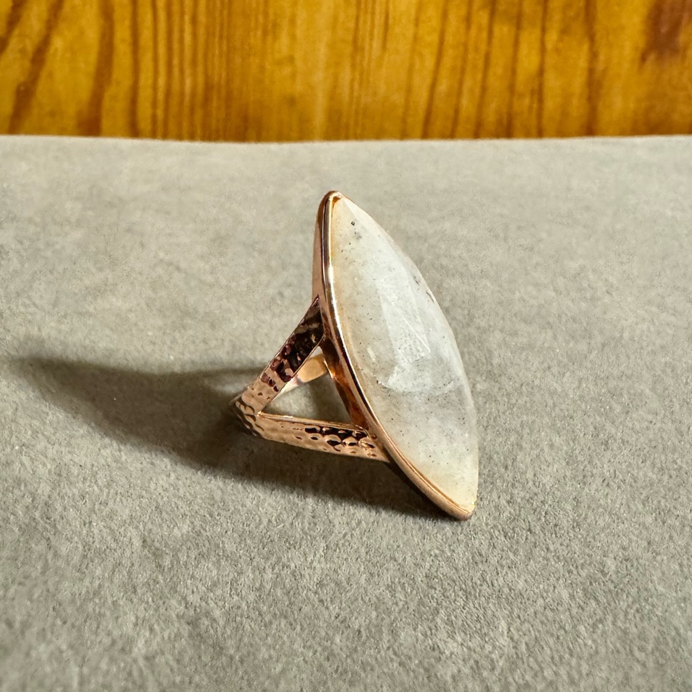 Rose Gold Tone, Stone Statement Ring - image 3